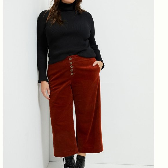 ⭐️ Harrison Wide-Leg Boho Modern Hipster Hippie Art Deco Peasant Corduroy Pants - Picture 5 of 9